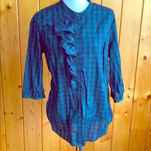 LAST CHANCE Converse green and blue checkered top